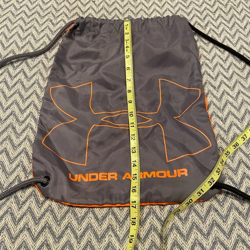 Under Armour Black and Orange Drawstring Backpack
